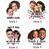 Personalised Custom Made Couple Milestone Anniversary Face Temporary Tattoo Favors